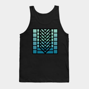 “Corporate Dimensions” - V.3 Blue/Green - (Geometric Art) (Dimensions) - Doc Labs Tank Top